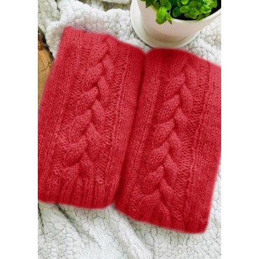 Soft Warm Over Knee Extra Long Knitted Socks - Red