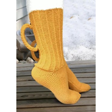 Color Block Warm Beer Shape Casual Socks