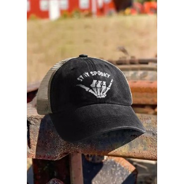 Stay Spooky Skeleton Hand Baseball Cap