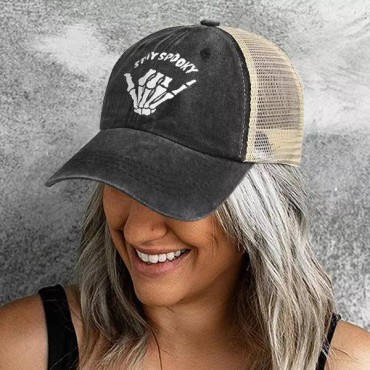 Stay Spooky Skeleton Hand Baseball Cap