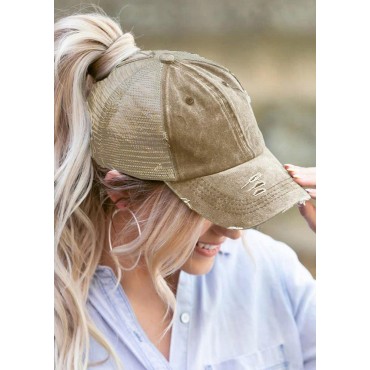 Mesh Hollow Out Ripped Washed Baseball Cap