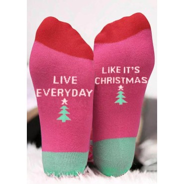 Live Everyday Like It's Christmas Crew Socks