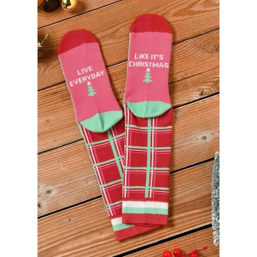 Live Everyday Like It's Christmas Crew Socks