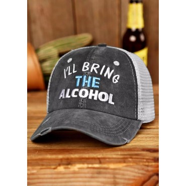 I'll Bring The Alcohol Criss-Cross Baseball Cap - Gray