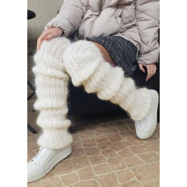 Thigh-High Knitting Leg Warmers Socks