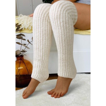 Thigh-High Knitting Leg Warmers Socks