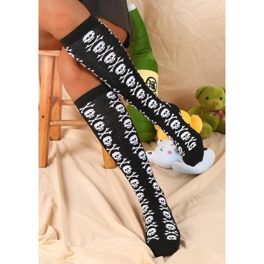 Halloween Skull Knee-High Socks
