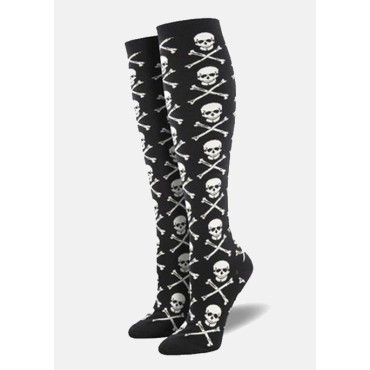 Halloween Skull Knee-High Socks