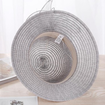 New Pearls Sun-shading Hat Female Summer Lace Flowers Sun Hat Anti-UV Beach Hat Folding Wide Church Hat