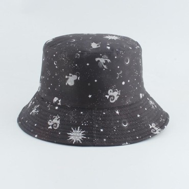 Women Smile Bucket Hat Double Sided Bucket Hat Smiling Face Unisex Fashion Bob Cap Hip Hop Men Summer Cap