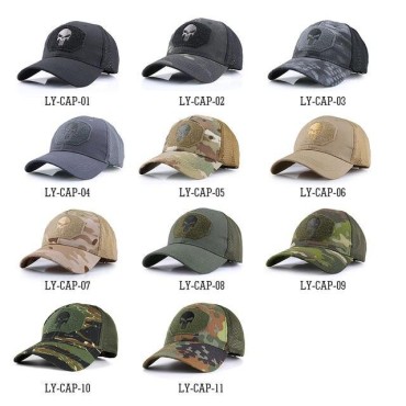 Summer Mesh Military Hats Men Flat Top Quick Drying Sun Hat For Women Camouflage Black Green Net Army Cap Breathable Visor Sport Cap