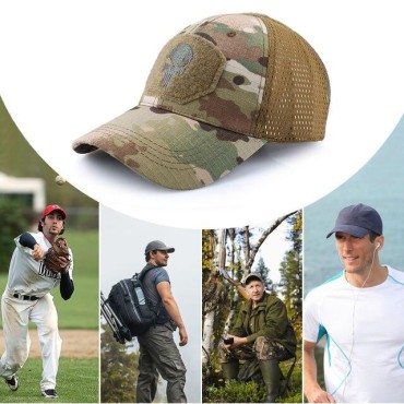 Summer Mesh Military Hats Men Flat Top Quick Drying Sun Hat For Women Camouflage Black Green Net Army Cap Breathable Visor Sport Cap