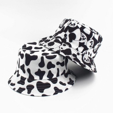 Women Smile Bucket Hat Double Sided Bucket Hat Smiling Face Unisex Fashion Bob Cap Hip Hop Men Summer Cap