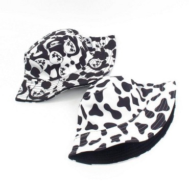 Women Smile Bucket Hat Double Sided Bucket Hat Smiling Face Unisex Fashion Bob Cap Hip Hop Men Summer Cap