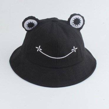 Women Smile Bucket Hat Double Sided Bucket Hat Smiling Face Unisex Fashion Bob Cap Hip Hop Men Summer Cap