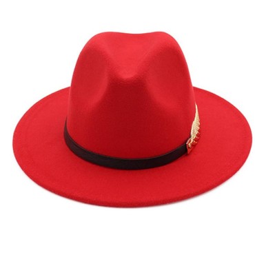 Fedoras Big Brim Hats For Women British Style Vintage Church Hats Lady Flat Brim Fedoras Autumn Winter Womens Felt Hat