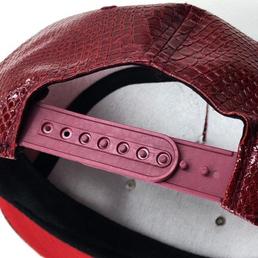 Spiked Rivet Snakeskin Leather  Snapback for Women Men White Black Novelty Baseball Cap Hat