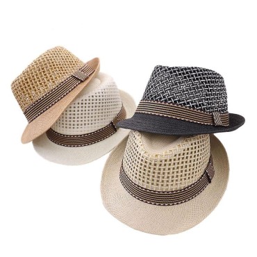 Woman Man Cap Summer Straw Sun Hats Kids Beach Sun Hat Trilby Panama Hat Boy Girl Children Bowler Cap