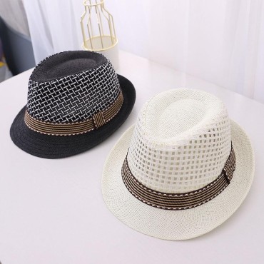 Woman Man Cap Summer Straw Sun Hats Kids Beach Sun Hat Trilby Panama Hat Boy Girl Children Bowler Cap