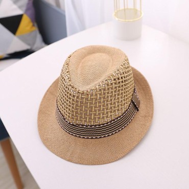 Woman Man Cap Summer Straw Sun Hats Kids Beach Sun Hat Trilby Panama Hat Boy Girl Children Bowler Cap