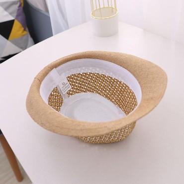 Woman Man Cap Summer Straw Sun Hats Kids Beach Sun Hat Trilby Panama Hat Boy Girl Children Bowler Cap