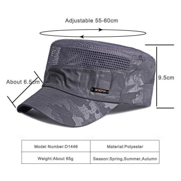 Military Hats Men Women Spring Summer Flat Top Military Caps Casual Army Cap Classic Camouflage Black Hat Adjustable