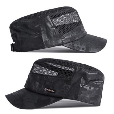 Military Hats Men Women Spring Summer Flat Top Military Caps Casual Army Cap Classic Camouflage Black Hat Adjustable