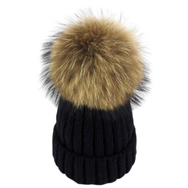 Winter Autumn Beret Hat for Women Wool Knitted Hat Fur Beret Solid Fashion Lady Cap Fall Hat Female Cap