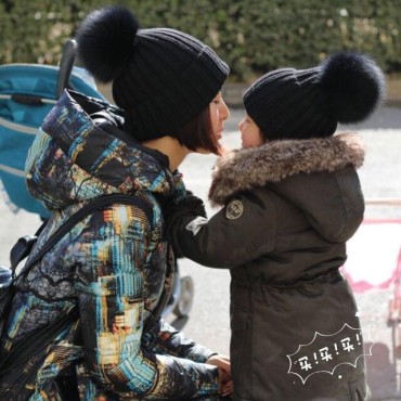 Winter Autumn Beret Hat for Women Wool Knitted Hat Fur Beret Solid Fashion Lady Cap Fall Hat Female Cap