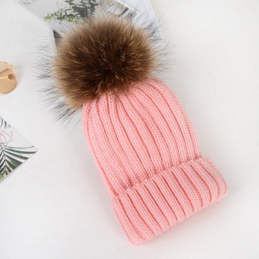 Winter Autumn Beret Hat for Women Wool Knitted Hat Fur Beret Solid Fashion Lady Cap Fall Hat Female Cap