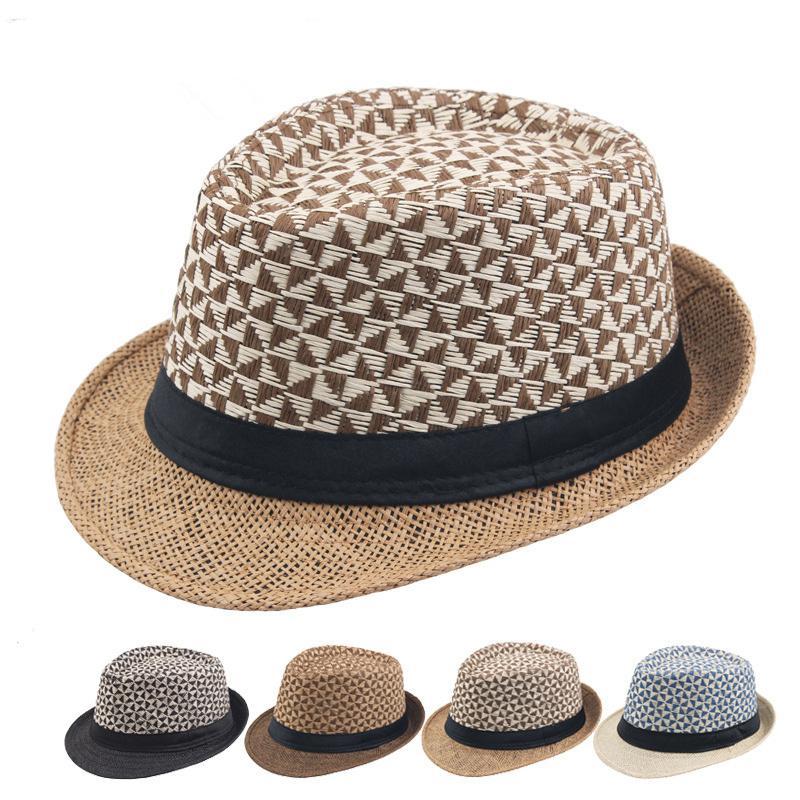 Woman Man Cap Summer Straw Sun Hats Kids Beach Sun Hat Trilby Panama Hat Boy Girl Children Bowler Cap