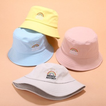 Women Smile Bucket Hat Double Sided Bucket Hat Smiling Face Unisex Fashion Bob Cap Hip Hop Men Summer Cap