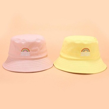 Women Smile Bucket Hat Double Sided Bucket Hat Smiling Face Unisex Fashion Bob Cap Hip Hop Men Summer Cap