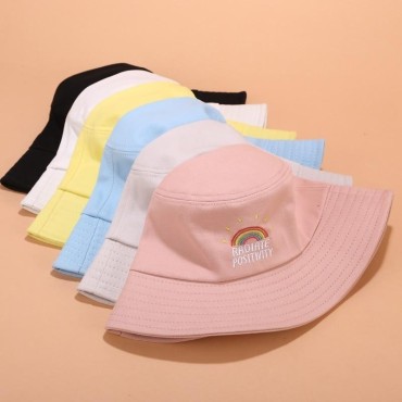 Women Smile Bucket Hat Double Sided Bucket Hat Smiling Face Unisex Fashion Bob Cap Hip Hop Men Summer Cap