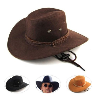 Western Cowboy Hat Suede Cowboy Hat For Gentleman Cowgirl Jazz Cap Gentleman Suede Sombrero Cap