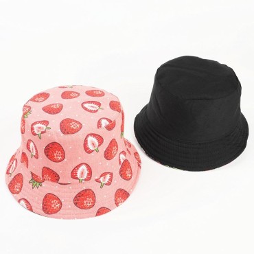 New Cow Print Cute Bucket Hat Reversible Sunscreen Fisherman Hat Summer Panama Sun Hats For Women Men Hip Hop Hat