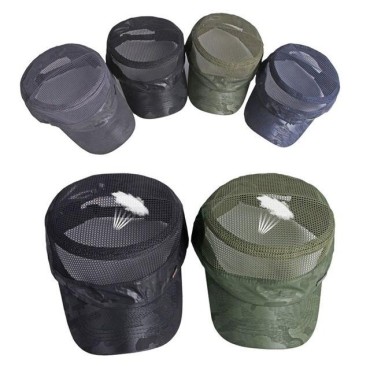 Summer Mesh Military Hats Men Flat Top Quick Drying Sun Hat For Women Camouflage Black Green Net Army Cap Breathable Visor Sport Cap