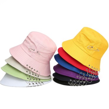 Cotton Cartoon Cat Ears Bucket Hat Fisherman Sun Cap Hats for Women