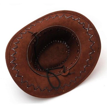 Western Cowboy Hat Suede Cowboy Hat For Gentleman Cowgirl Jazz Cap Gentleman Suede Sombrero Cap
